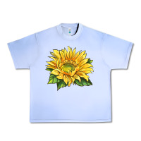 Grape Ice starburst greenburst sunflower Urban Heavy Tee - LillyAllenDesigns