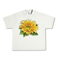 Pistachio starburst greenburst sunflower Urban Heavy Tee - LillyAllenDesigns