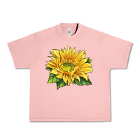 Salmon starburst greenburst sunflower Urban Heavy Tee - LillyAllenDesigns