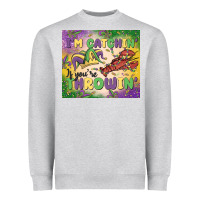 Heather Grey i'm catchin' if you're throwin Heavyweight Sweatshirt - MaliasSmallBusiness