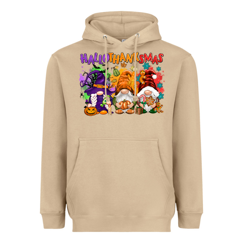 Hallothanksmas Gnomes Heavyweight Hoodie by NancyCooperArtShop | Teevron