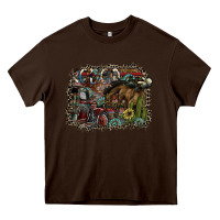 Chocolate Brown rodeo Heavy Core Tee - SublimationCraftShop
