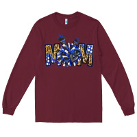 Burgundy cheer mom Long Sleeve Tee - NancyCooperArtShop