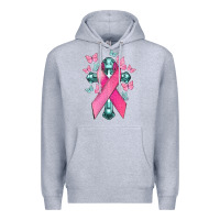 Heather Grey Cancer Cross Cancer Awareness Premium Hoodie - HowdyJamesFarm