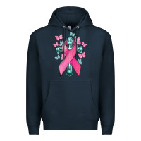 Navy Cancer Cross Cancer Awareness Premium Hoodie - HowdyJamesFarm