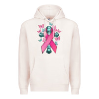 Pale Pink Cancer Cross Cancer Awareness Premium Hoodie - HowdyJamesFarm