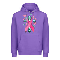 Purple Cancer Cross Cancer Awareness Premium Hoodie - HowdyJamesFarm