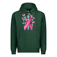 Sports Green Cancer Cross Cancer Awareness Premium Hoodie - HowdyJamesFarm