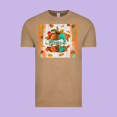 Blessed Pumpkin Vintage Tee Designed By Nancycooperartshop
