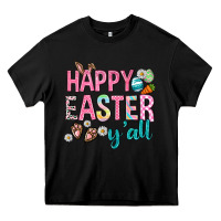 Black Happy Easter y'all Heavy Core Tee - Neo Western