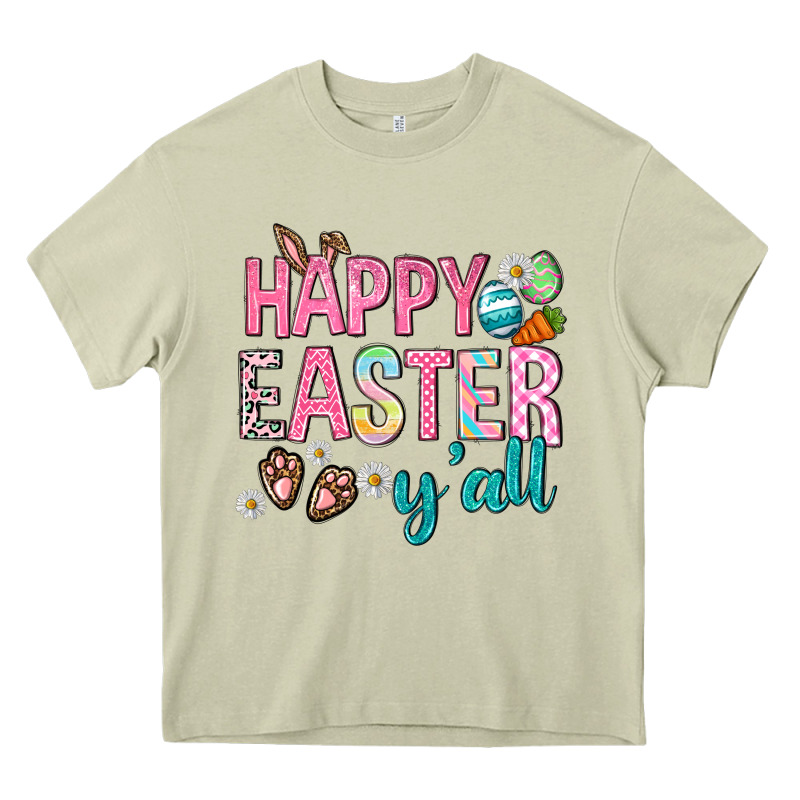 Happy Easter Y'all Heavy Core Tee by Neo Western | Teevron