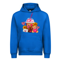 Cobalt Valentines Day Frappe Coffee Urban Hoodie - FaDigitalArtStudio