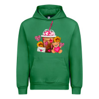 Emerald Valentines Day Frappe Coffee Urban Hoodie - FaDigitalArtStudio