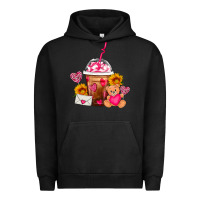 Pigment Black Valentines Day Frappe Coffee Urban Hoodie - FaDigitalArtStudio