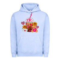 Pigment Grape Ice Valentines Day Frappe Coffee Urban Hoodie - FaDigitalArtStudio