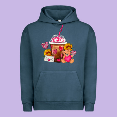 Valentines Day Frappe Coffee Urban Hoodie Designed By Fadigitalartstudio