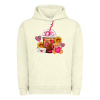Pigment Pistachio Valentines Day Frappe Coffee Urban Hoodie - FaDigitalArtStudio