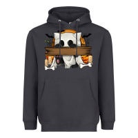 Smoke Personalized Halloween Ghost Cat Heavyweight Hoodie - texasbilliewilder