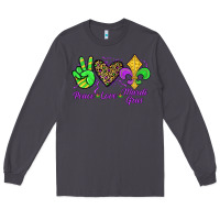 Smoke peace love mardi gras Long Sleeve Tee - JahusDesignShop