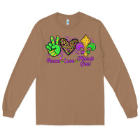 Toasted Coconut peace love mardi gras Long Sleeve Tee - JahusDesignShop