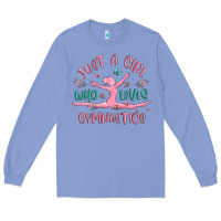 Colony Blue just a girl who loves gymnastics Long Sleeve Tee - MaliasSmallBusiness