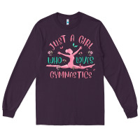 Plum just a girl who loves gymnastics Long Sleeve Tee - MaliasSmallBusiness