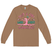 Toasted Coconut just a girl who loves gymnastics Long Sleeve Tee - MaliasSmallBusiness