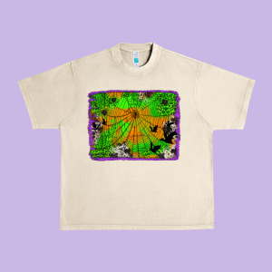 Leopard Cowhide Halloween Background Urban Heavy Tee Designed By Jasminsmagicworld