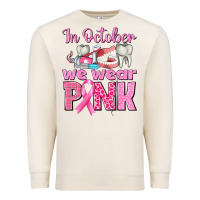 Sandshell In October We Wear Pink Breast Cancer Awareness Premium Sweatshirt - texasbilliewilder