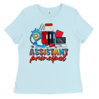 Baby Blue assistant principal Ladies Tee - Zillion Design Studio