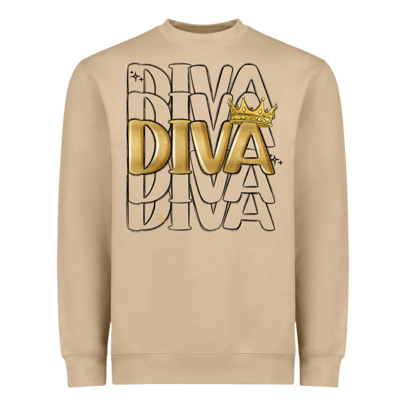 Diva Heavyweight Sweatshirt by MaliasSmallBusiness | Teevron