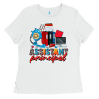 White assistant principal Ladies Tee - Zillion Design Studio