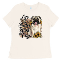 Bone life is better with a pug Ladies Tee - JahusDesignShop