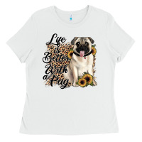 White life is better with a pug Ladies Tee - JahusDesignShop