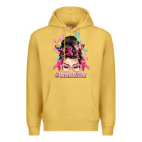 Antique Gold Warrior Cancer messy bun Cancer Awareness Premium Hoodie - HowdyJamesFarm
