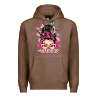 Chestnut Warrior Cancer messy bun Cancer Awareness Premium Hoodie - HowdyJamesFarm
