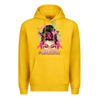 Warrior Cancer Messy Bun Cancer Awareness Premium Hoodie | Teevron