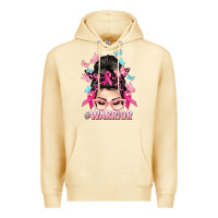 Pina Colada Warrior Cancer messy bun Cancer Awareness Premium Hoodie - HowdyJamesFarm