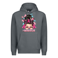 Rock Warrior Cancer messy bun Cancer Awareness Premium Hoodie - HowdyJamesFarm