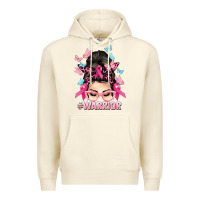 Sandshell Warrior Cancer messy bun Cancer Awareness Premium Hoodie - HowdyJamesFarm