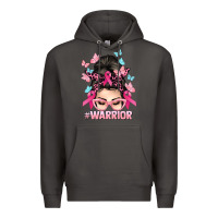 Smoke Warrior Cancer messy bun Cancer Awareness Premium Hoodie - HowdyJamesFarm