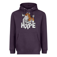 Plum hope white ribbon lung cancer nails Heavyweight Hoodie - NancyCooperArtShop