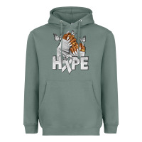 Sage hope white ribbon lung cancer nails Heavyweight Hoodie - NancyCooperArtShop