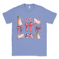 Colony Blue pink ribbons with rabbits Classic Tee - MaliasSmallBusiness