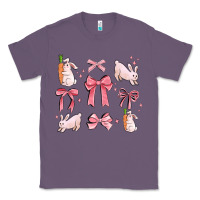 Lavender pink ribbons with rabbits Classic Tee - MaliasSmallBusiness