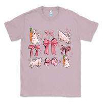 Lilac pink ribbons with rabbits Classic Tee - MaliasSmallBusiness