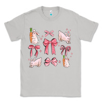 Moon Dust pink ribbons with rabbits Classic Tee - MaliasSmallBusiness