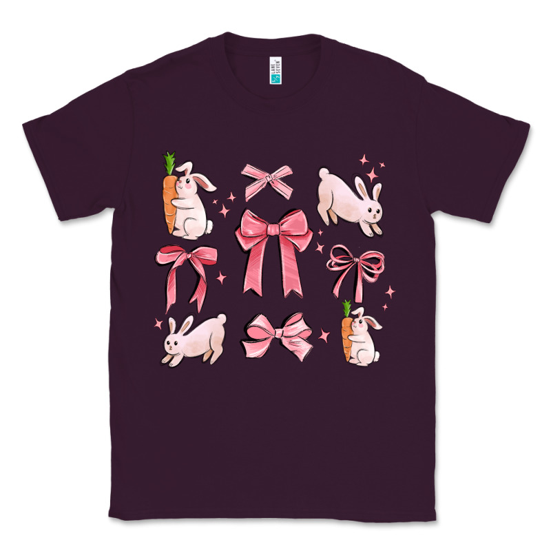 Pink Ribbons With Rabbits Classic Tee by MaliasSmallBusiness | Teevron
