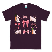 Plum pink ribbons with rabbits Classic Tee - MaliasSmallBusiness