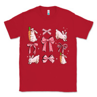 Red pink ribbons with rabbits Classic Tee - MaliasSmallBusiness